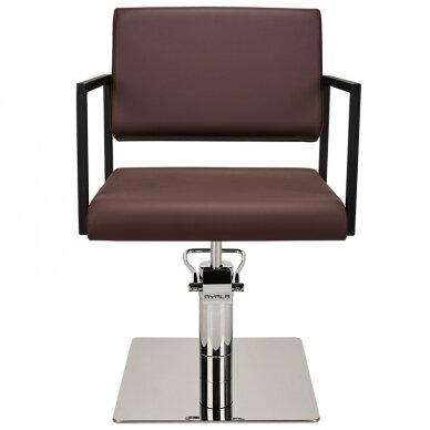 Professional barber chair BROWN LOFT BLACK SQUARE 2