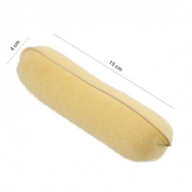 LUSSONI flexible hair sponge for ponytail shaping YELLOW, 150 mm 1