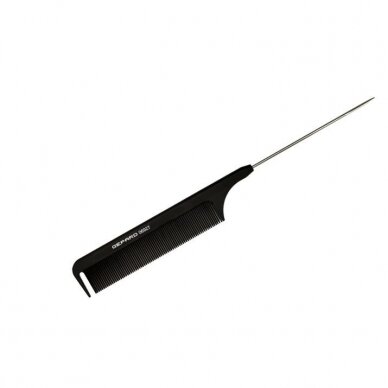 Professional hairdressing comb with metal handle GEPARD 06927