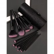 Makeup brush set with case (12 pcs)