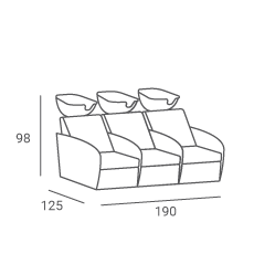 Professional triple head washer for hairdressers and beauty salons MALI SOFA III 6