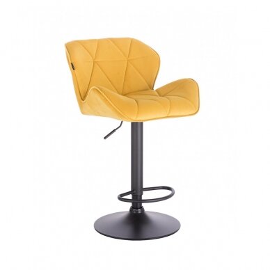 Professional chair for make-up specialists HR111W, yellow velor