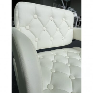 Professional chair for make-up specialists HC8403W, white color 4