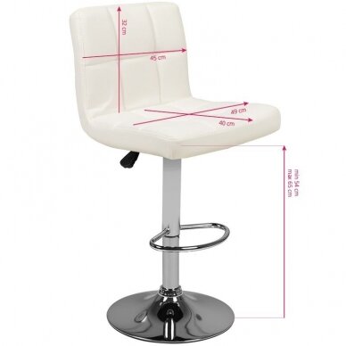 Professional make-up chair MO6, white color 4