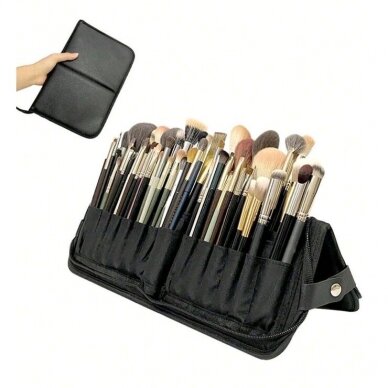 Makeup brush case, foldable 1