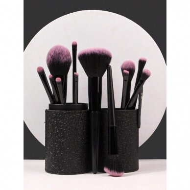 Makeup brush set with case (12 pcs)