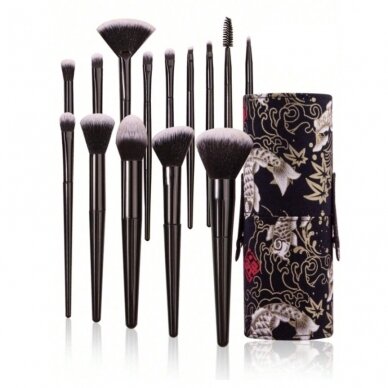 Makeup brush set with case (14 pcs)