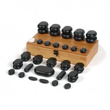 Massage stone set heater 17 l + stones 45 pcs. + spoon 2