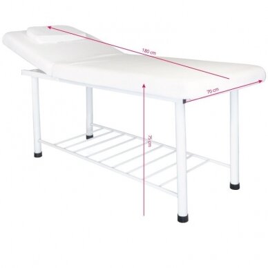 Professional massage table-bed 812 BASIC, white color 4