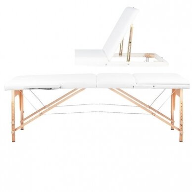 Professional folding massage table WOOD KOMFORT ACTIV FIZJO 3, white color 5