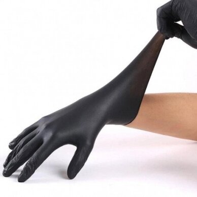 MAXTER disposable nitrile gloves, black color 4