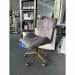 Professional master chair with castors HR212K, graphite velor 7