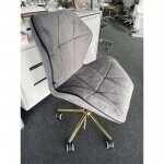 Professional master chair with castors HR212K, graphite velor 8