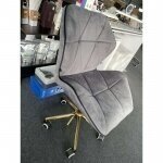 Professional master chair with castors HR212K, graphite velor 9