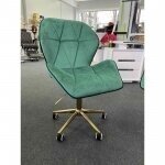 Professional master chair with wheels HR212K, green velor 6