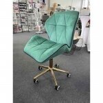 Professional master chair with wheels HR212K, green velor 7