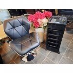 Professional eco leather master chair with stable base HR212, black 3