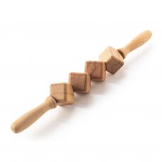 Wooden massage roller for anti-cellulite massage procedures, 1 pc.