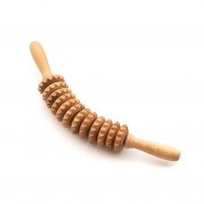 Wooden massage roller for anti-cellulite massage procedures, 1 pc.