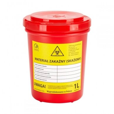 Medical waste collection container 1 LTR