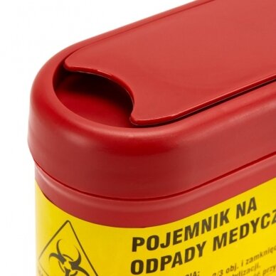 Medicininių atliekų surinkimo konteineris 0,7 LTR 1