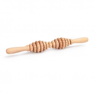 Wooden massage roller for anti-cellulite massage procedures, 1 pc.