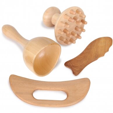 Set of wooden massagers, 4 pcs.