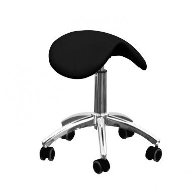 Professional master chair - saddle for cosmetologists AM-302, black color 1