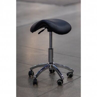 Professional master chair - saddle for cosmetologists AM-302, black color 5