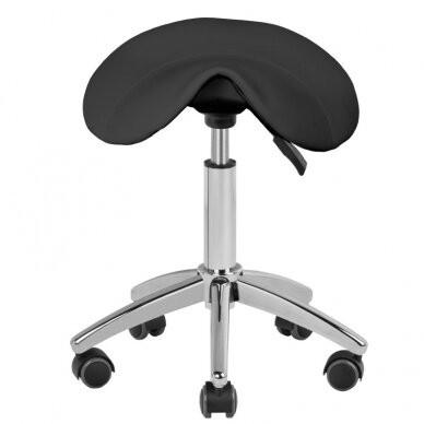 Professional master chair - saddle for cosmetologists AM-302, black color