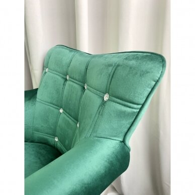 Beauty salons and beauticians stool HC804CN, green velour 7