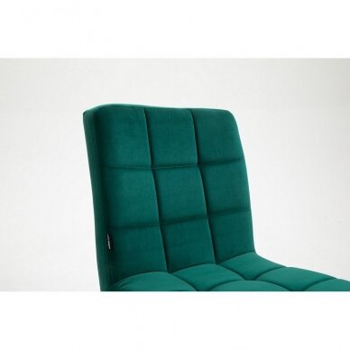 Master chair with stable base HR7009CROSS, green velor 9