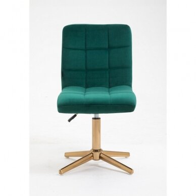 Master chair with stable base HR7009CROSS, green velor 1