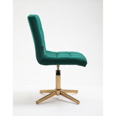 Master chair with stable base HR7009CROSS, green velor 2