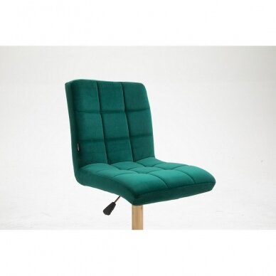 Master chair with stable base HR7009CROSS, green velor 5