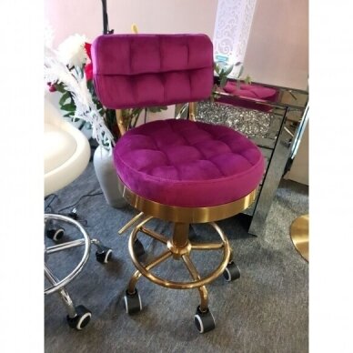 Masters chair with backrest HR636, fuchsia velor 5