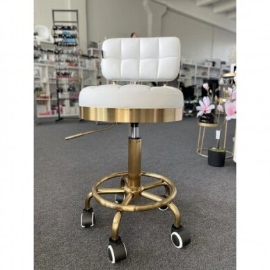 Master chair with backrest HC636, white eco leather 5