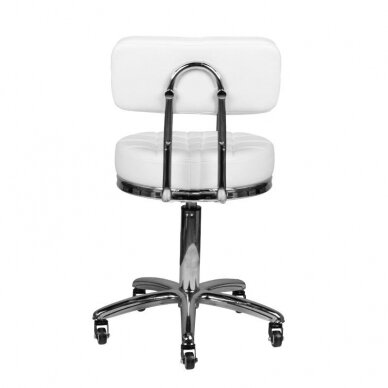 Professional master chair for beauticians and beauty salons AM-877, white color 1