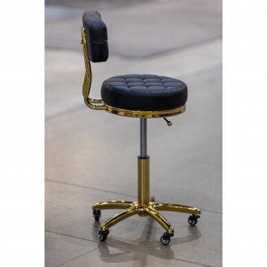 Professional master chair for beauticians GOLD AM-961, black color 3