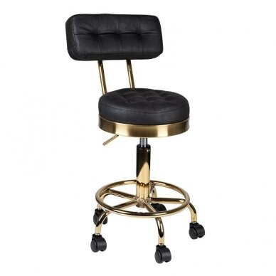 Professional master chair with wheels, black with gold base 1