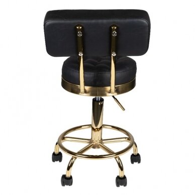 Professional master chair with wheels, black with gold base 2