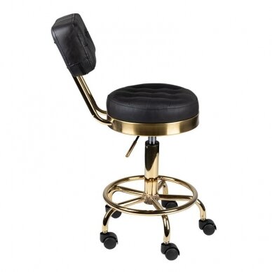 Professional master chair with wheels, black with gold base 3