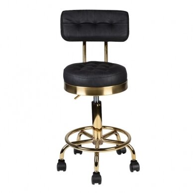 Professional master chair with wheels, black with gold base