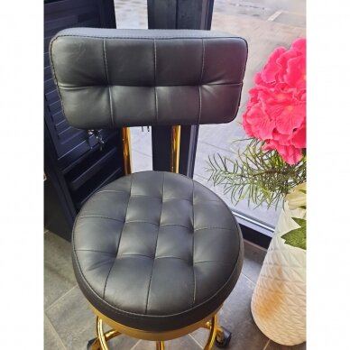 Professional master chair with wheels, black with gold base 6