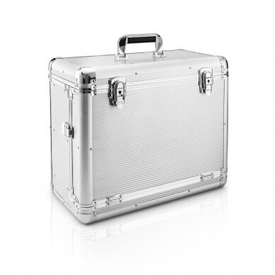 Master's suitcase, silver color