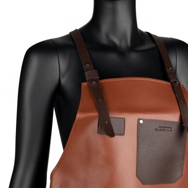 Professional hairdressing apron BB-03, brown color 1