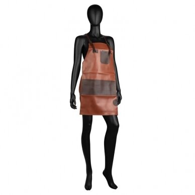 Professional hairdressing apron BB-03, brown color