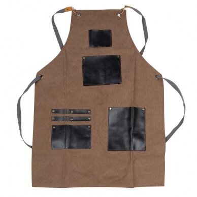 Professional hairdressing apron, brown color 1