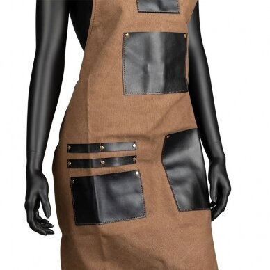 Professional hairdressing apron, brown color 2