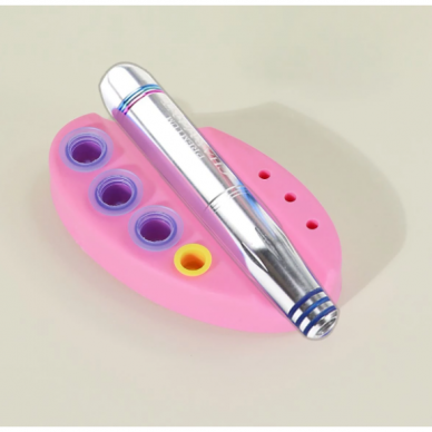 Silicone holder for tattoo pigments and handle PINK 1